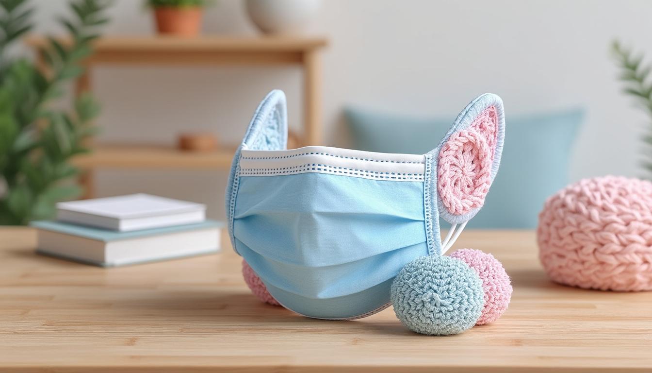 découvrez notre modèle de crochet gratuit pour créer facilement des protège-oreilles pour masques, alliant confort et praticité à faire soi-même.