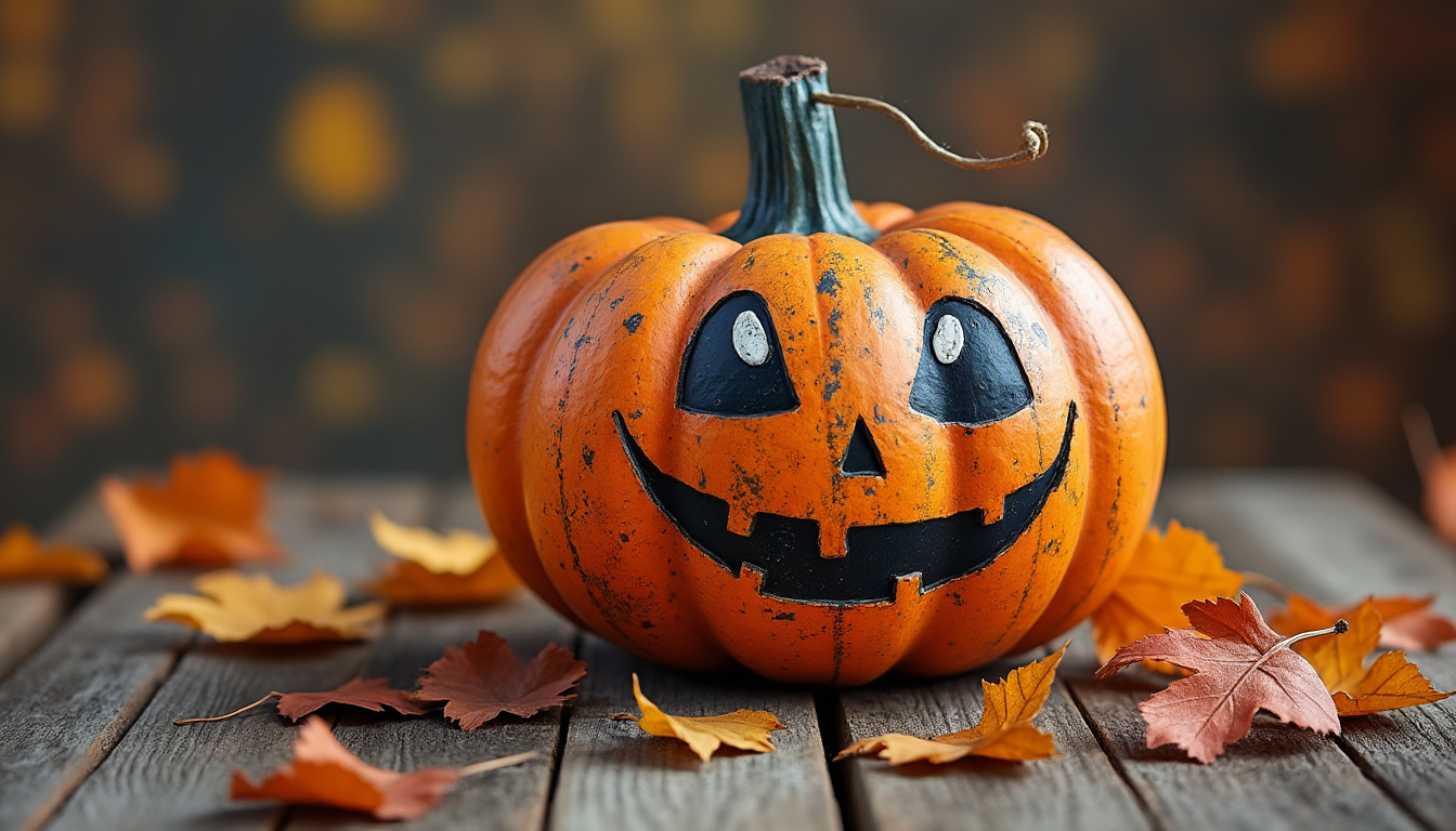 découvrez notre citrouille d'halloween au style vintage, parfaite pour une décoration rétro et envoûtante qui apportera charme et ambiance festive à votre intérieur.
