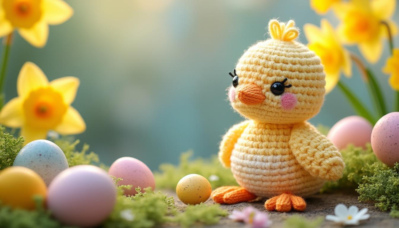 découvrez notre modèle de crochet gratuit pour créer votre compagnon du lapin de pâques, une décoration handmade parfaite pour célébrer les fêtes.