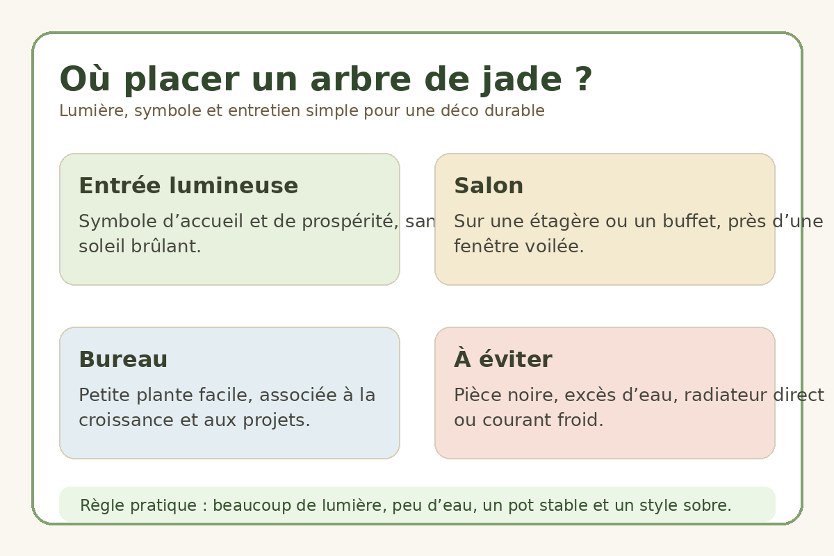 Où placer un arbre de jade signification déco maison