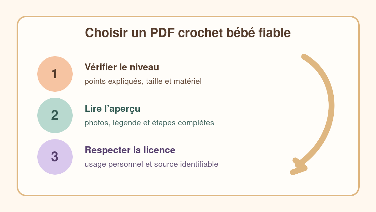 Trois vérifications avant de choisir un PDF de crochet pour bébé